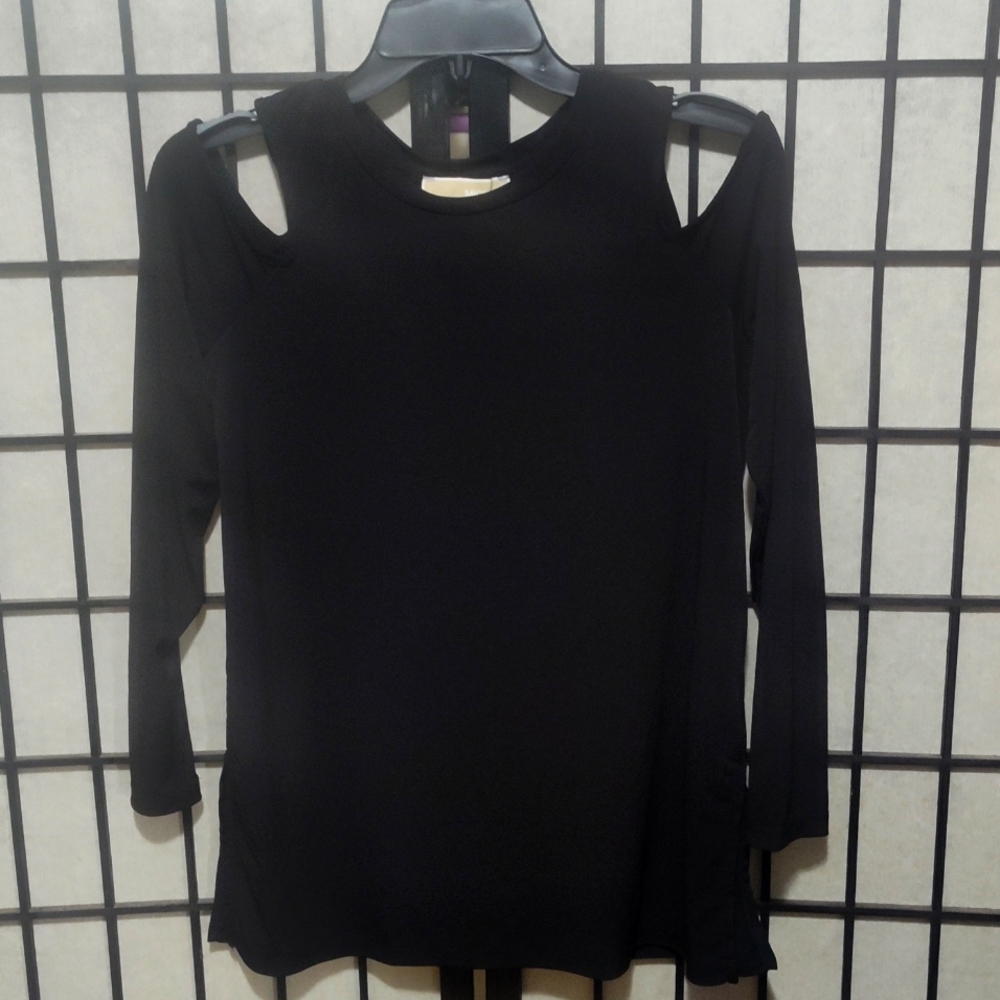 Michael Kors black off the shoulders long sleeve shirt size sm
